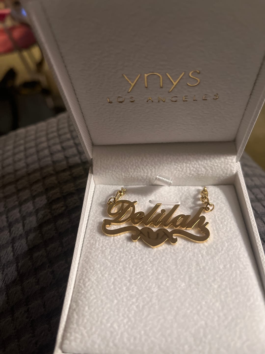 Customer photo review of Love Name Necklace