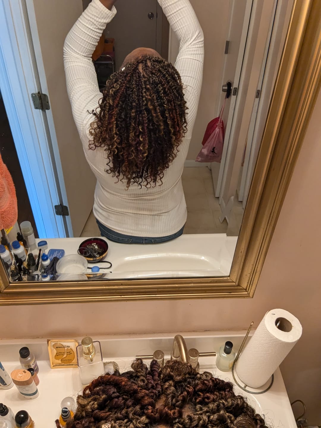 Customer photo review of Outre Crochet Braids X-Pression Twisted Up 2X Boho Wavy Bombtwist 10"
