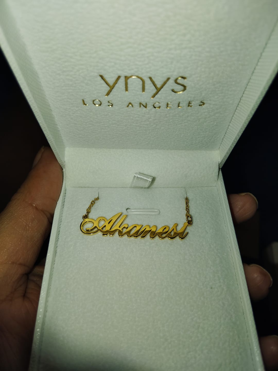 Customer photo review of LUX Name Necklace