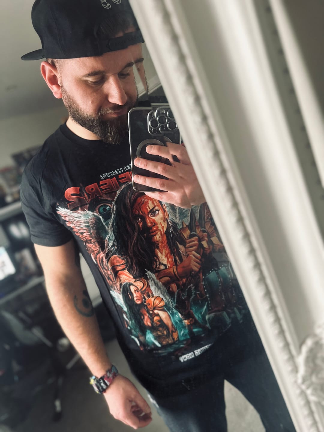 Customer photo review of Terrifier 2 Eyes On Me T-Shirt
