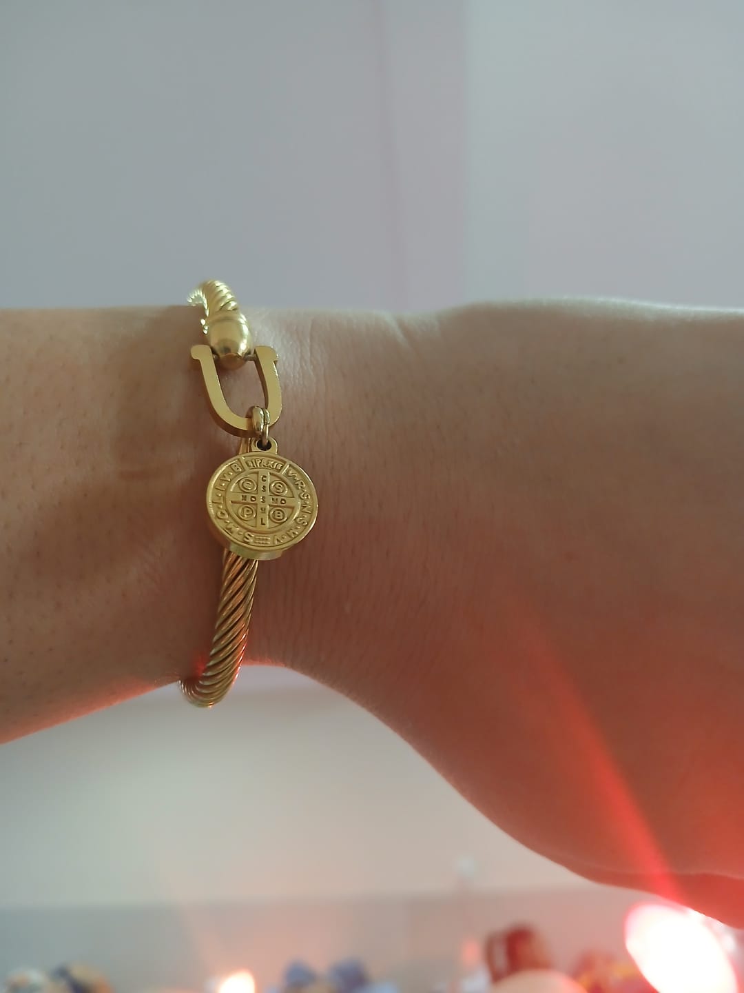 Customer photo review of Colar Malha Snake Dourado Banhado em Ouro 18K