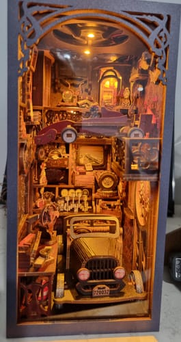 Customer photo review of Car Players DIY Wooden Book Nook Kit