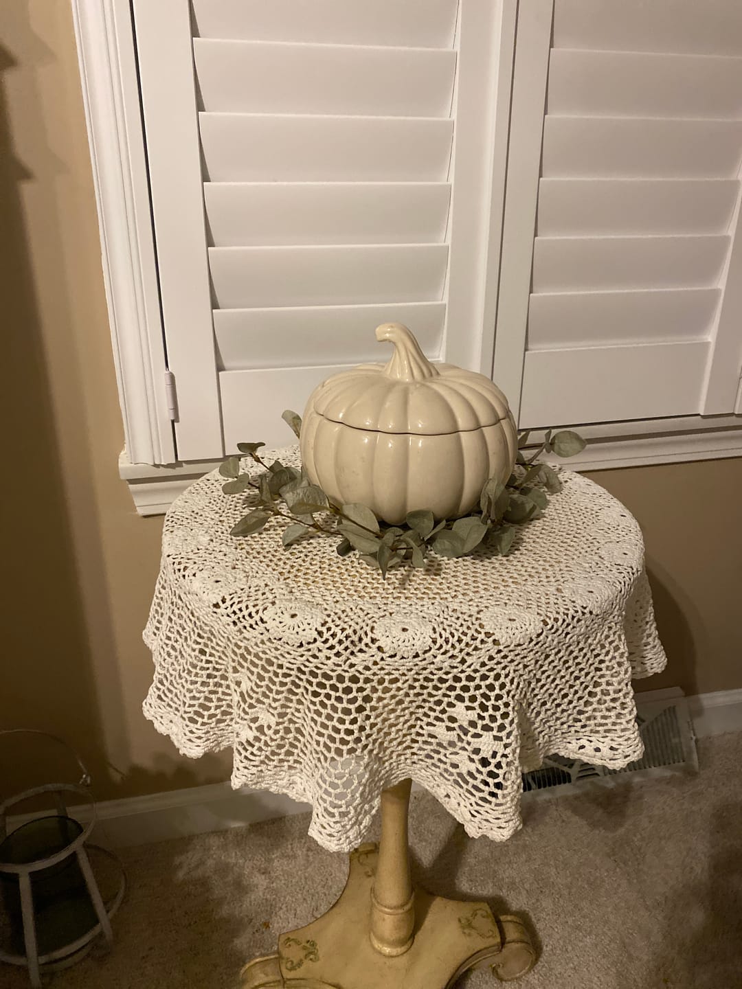 Customer photo review of Beige Eucalyptus Candle Ring | Small