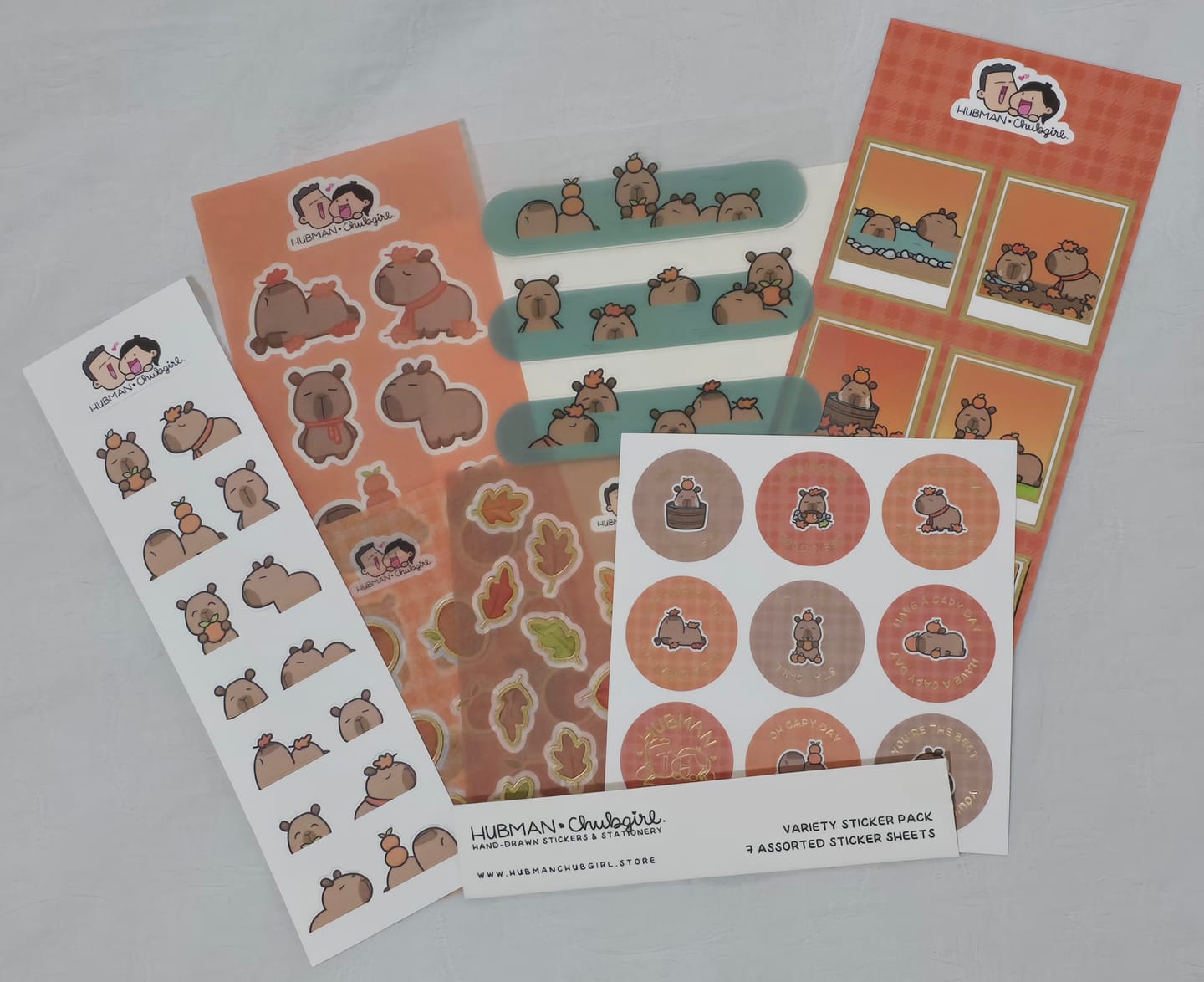 Customer photo review of (Pre-order) Autumn Capybaras Variety Sticker Pack