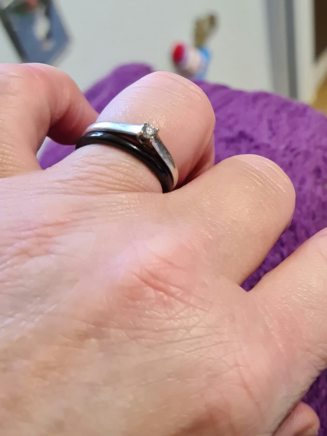 Customer photo review of Black 2mm Wonder Ring