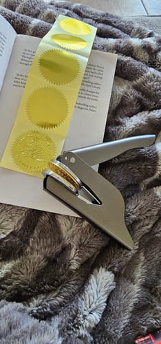 Customer photo review of Custom Book Embosser