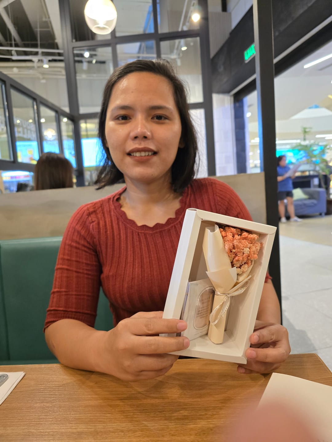 Customer photo review of Photo Engraved Portrait Necklace Gift