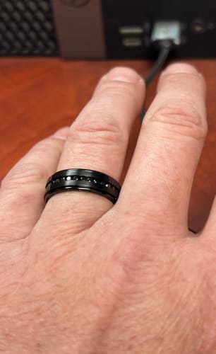 Customer photo review of Black Stone Matte Band