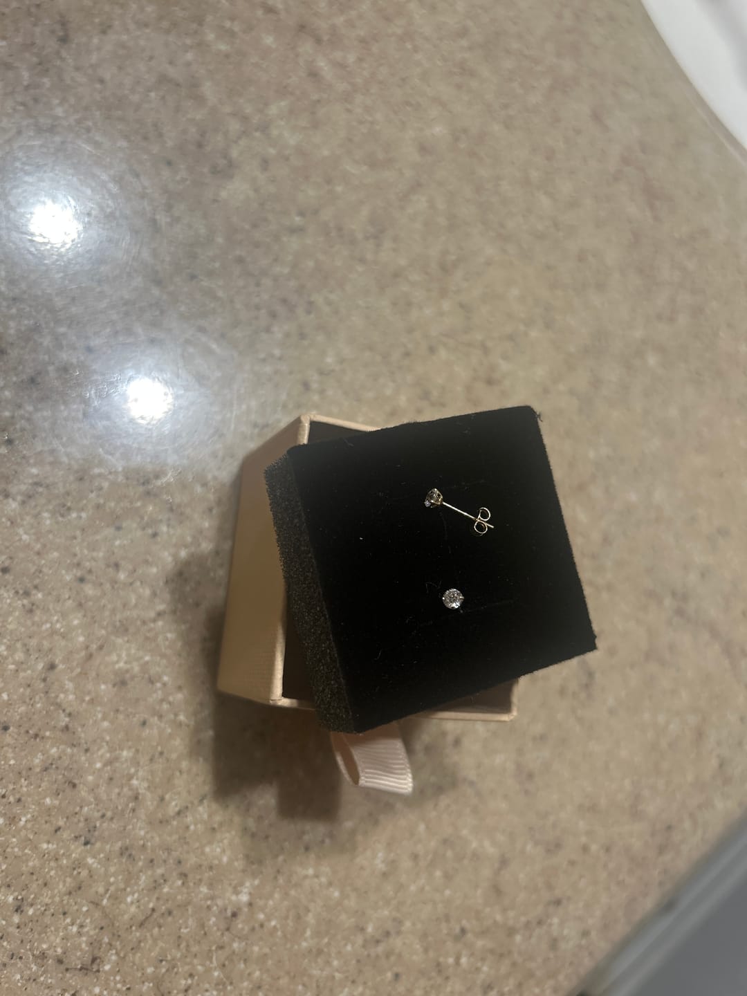 Customer photo review of Zirconia Stud Earrings - 14 Karat Gold