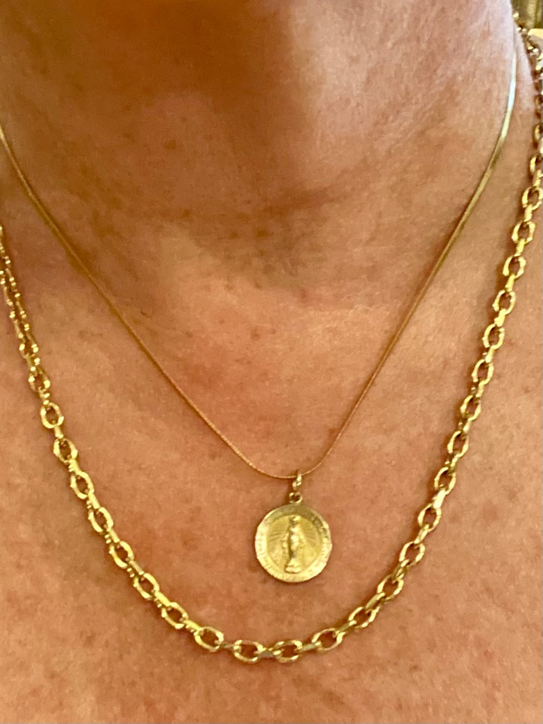 Customer photo review of Cuban T Bar Necklace