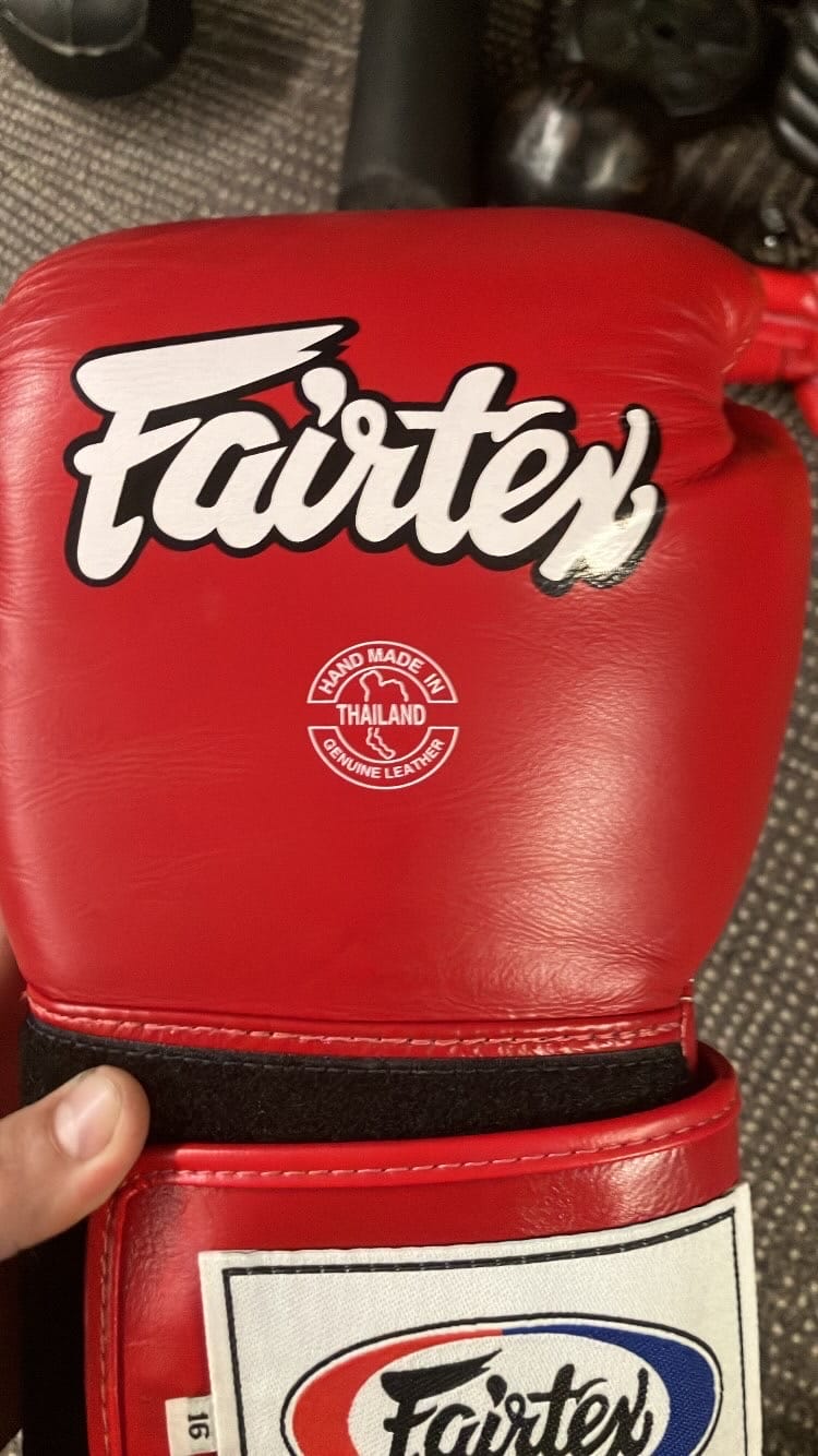 Customer photo review of Fairtex BGV5 Muay Thai Super Sparring Glove