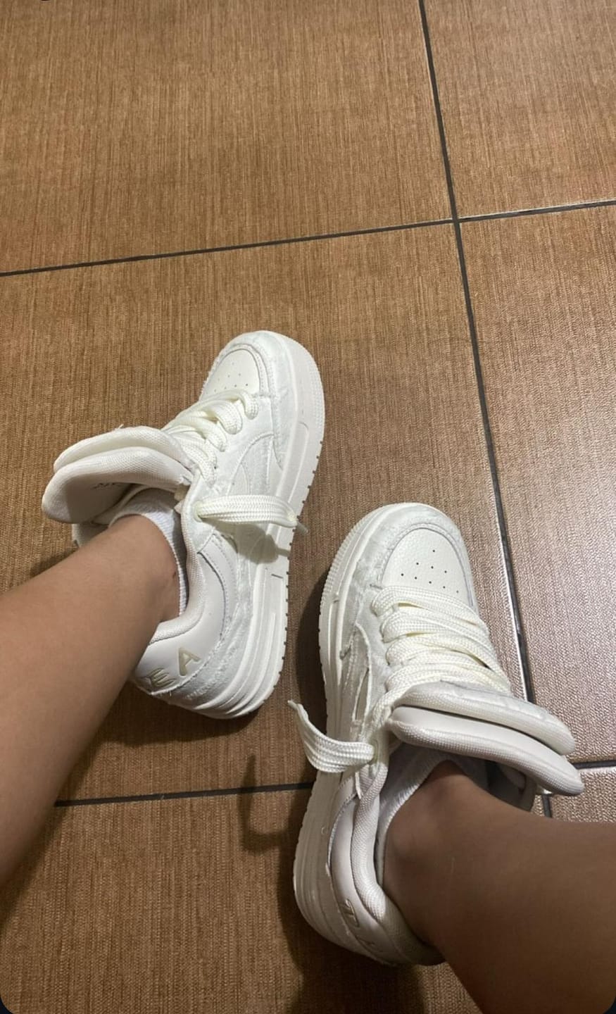 Customer photo review of Double Tongue Sneakers