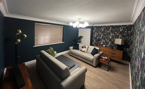 Customer photo review of 12-Light Two-tier Sputnik Opal Globe Chandelier