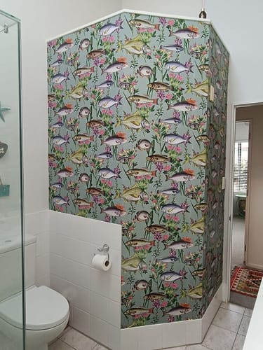Customer photo review of Lagoon Fish Wallpaper - Teal