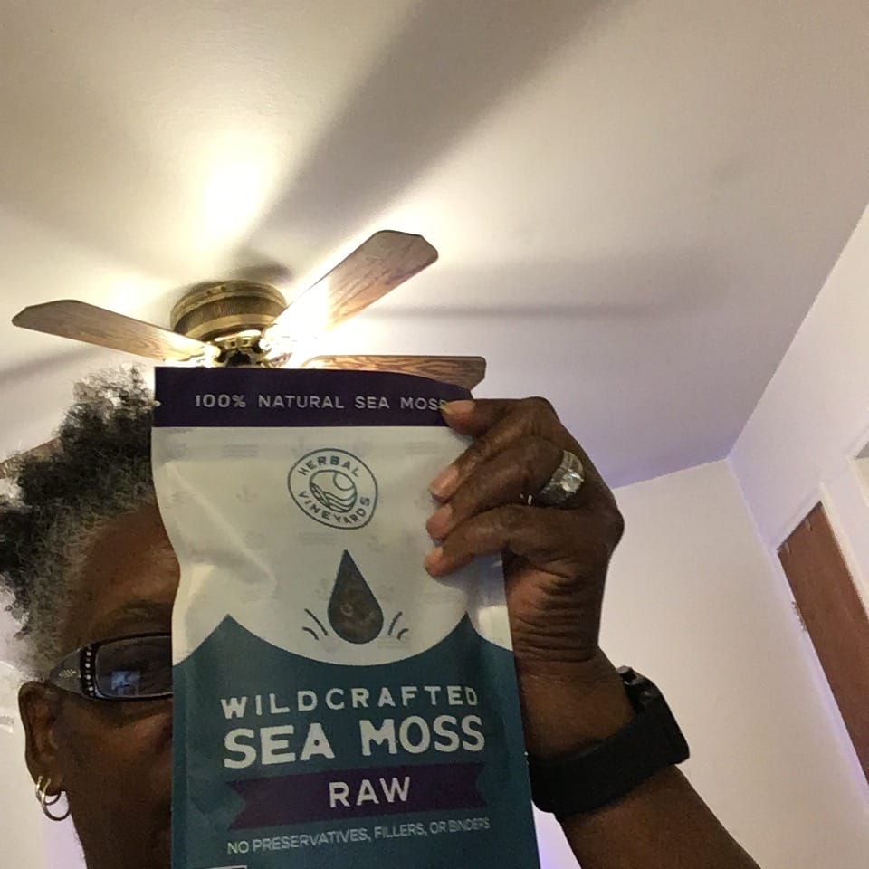 Customer photo review of Premium Purple Raw Sea Moss (1.4 oz)