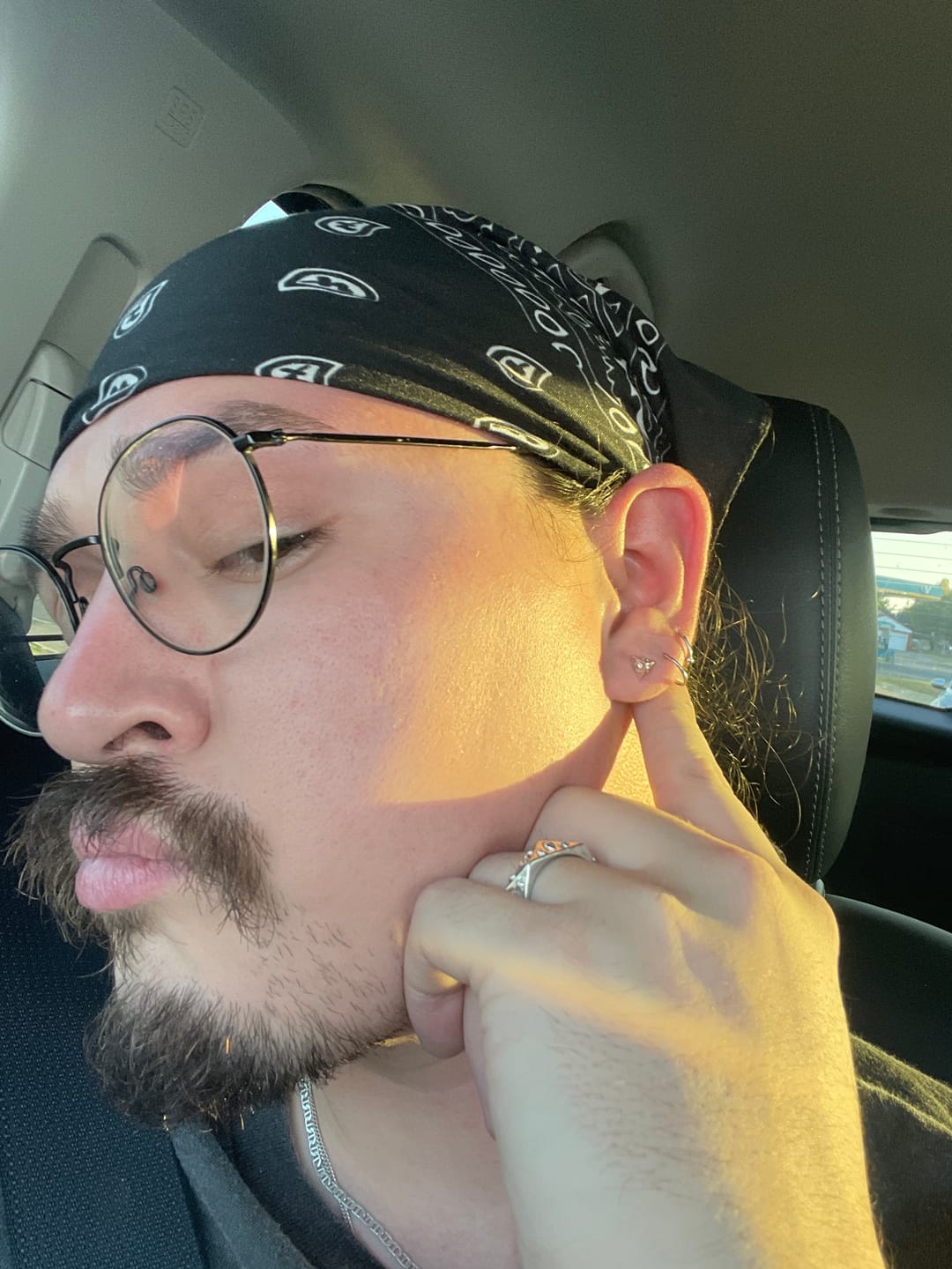 Customer photo review of ASTROLOGY STUD EARRING