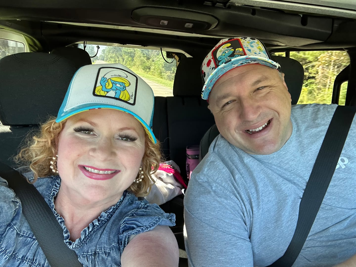 Customer photo review of OVERLORD X Smurfs: Painter Smurf Trucker Cap