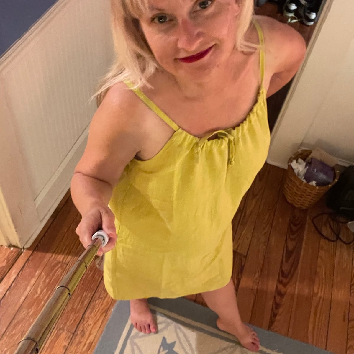 Customer photo review of Adjustable Linen Nightdress