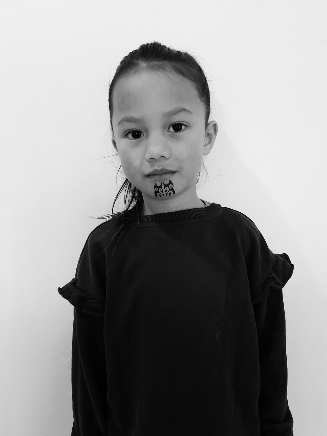 Customer photo review of Girls and Womens Chin Moko Temporary Tattoos