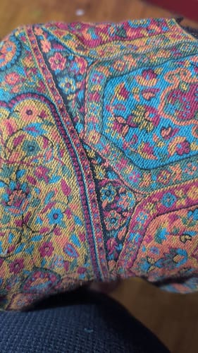 Customer photo review of Pashtush Womens Fine Wool Shawl, Ethnic Weave Design, Multicolour