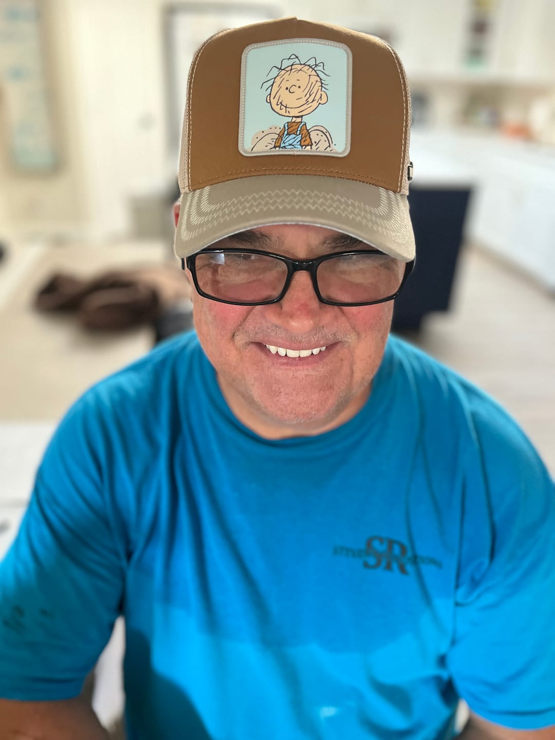 Customer photo review of OVERLORD X Peanuts: Pigpen Trucker Cap