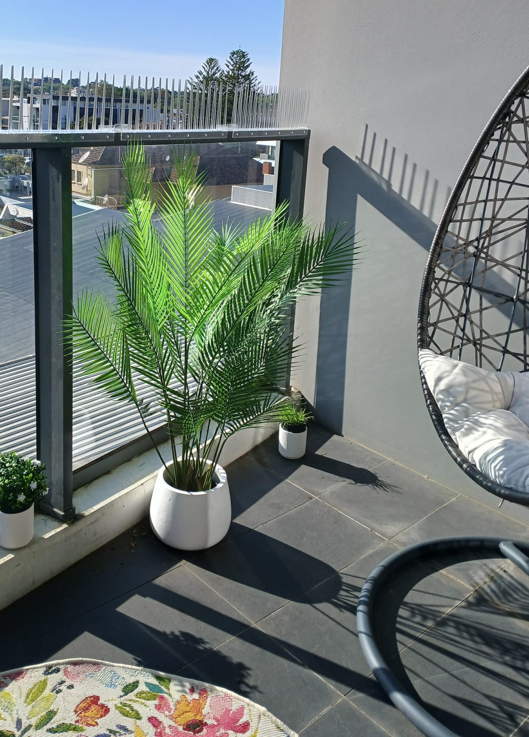 Customer photo review of Artificial Modern Bushy Areca Fern Tree 120cm