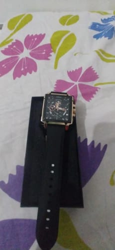 Customer photo review of Elegance® Phantom 2312 Men Watch Fashion Sports Watches with Large Dial Unique RectangularHollow Design Quartz Wristwatches with Chrongraph Auto Date