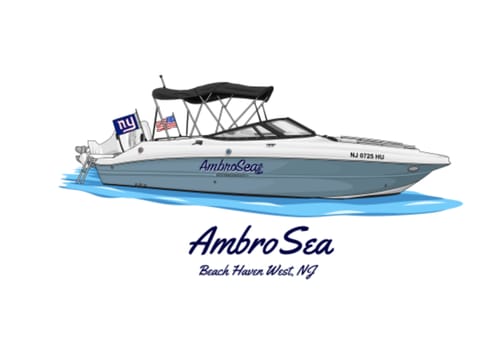 Customer photo review of Custom Digital Boat Artwork