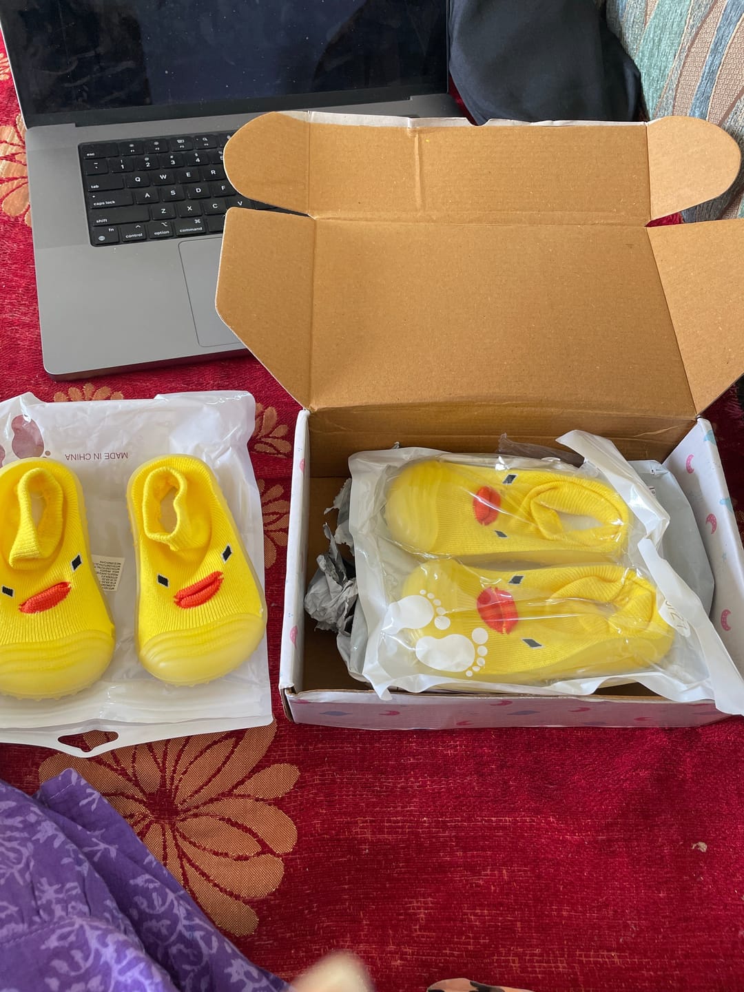 Customer photo review of CuteTod Baby Socks Shoe