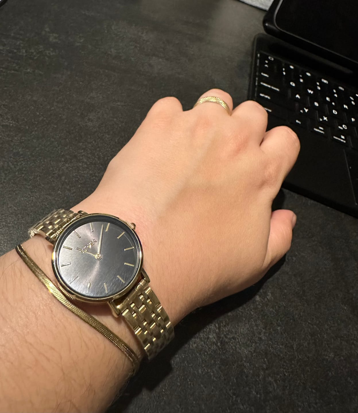 Customer photo review of Ruby Petite Gold Black