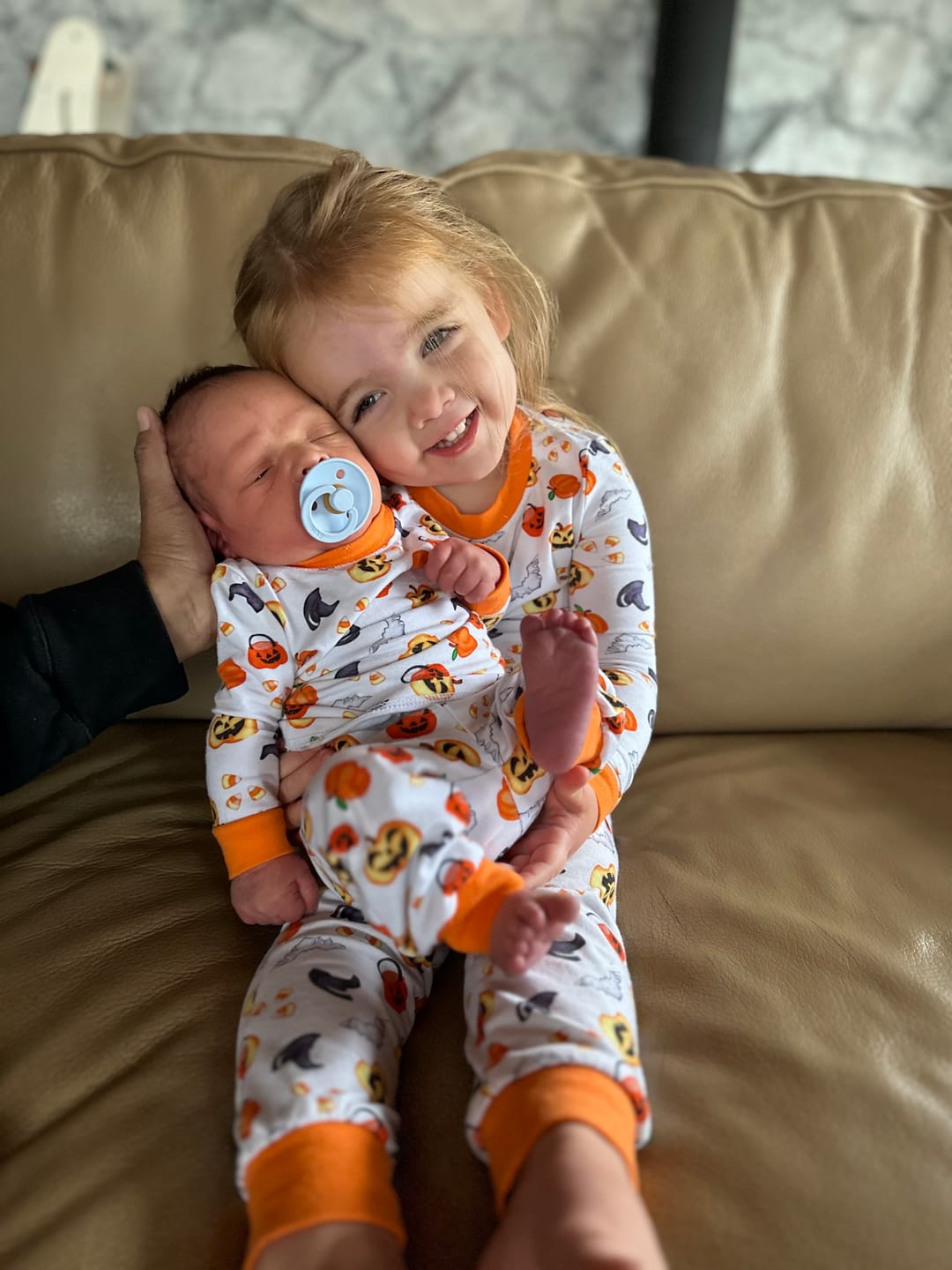 Customer photo review of Halloween Print Pajamas Orange Trim