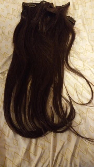 Customer photo review of Signature Syn Halo Hair Extensions Buy 1 Get 3