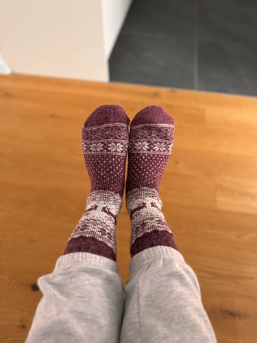 Customer photo review of Alpaka-& Merino Norweger-Socken