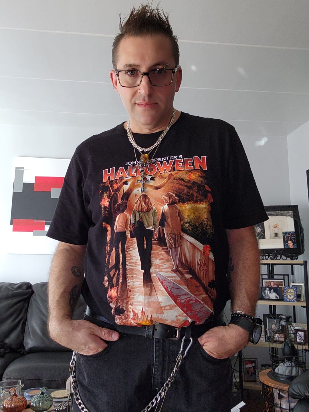 Customer photo review of Halloween Fear In The Shadows T-Shirt