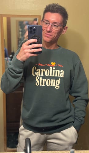 Customer photo review of *Custom Online Exclusive* Glory Days Apparel - Carolina Strong Crewneck