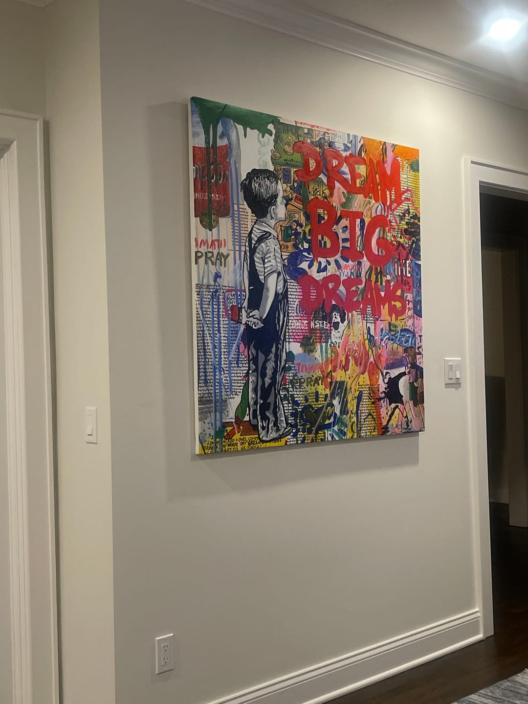Customer photo review of Banksy Dream Big Dreams 100% Hand-Painted