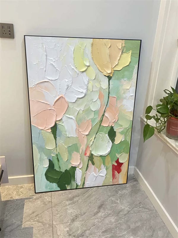 Customer photo review of Flower Textured Painting Canvas #FP023