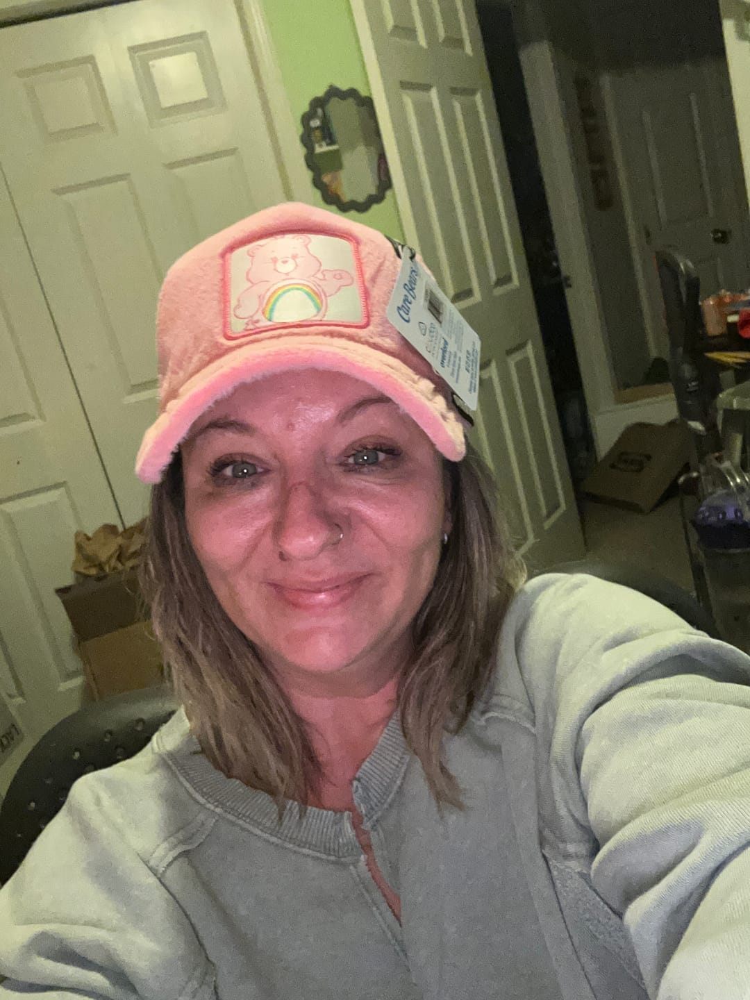 Customer photo review of OVERLORD X Care bears:  Cheer Bear Trucker Cap