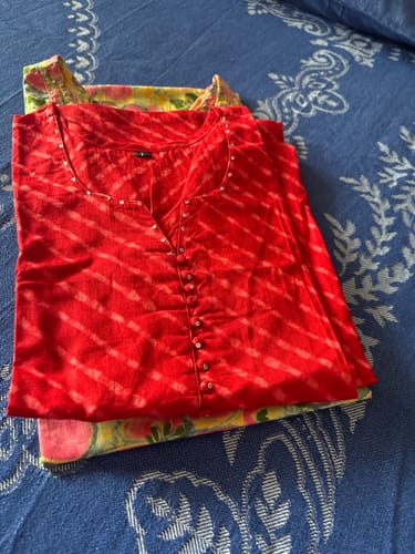 Customer photo review of "Fatima" Multiflora Angrakha Cotton kurta