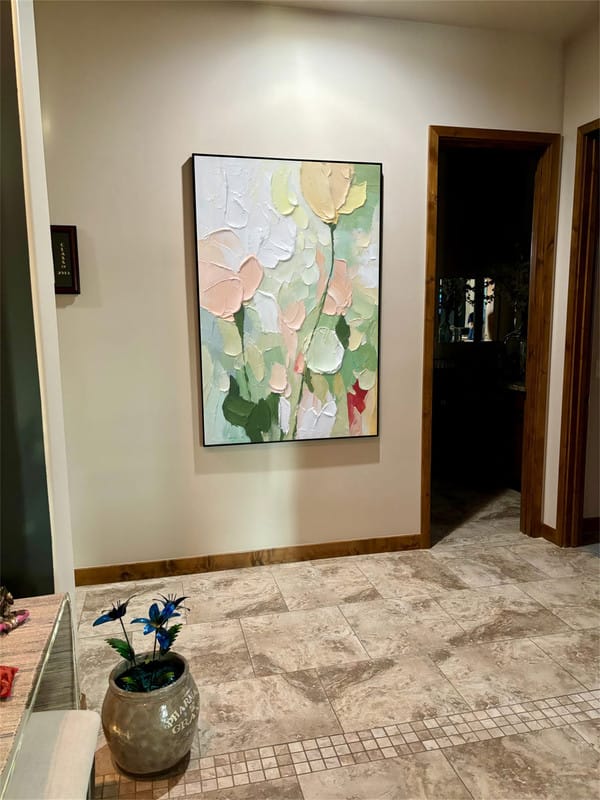 Customer photo review of Flower Textured Painting Canvas #FP023