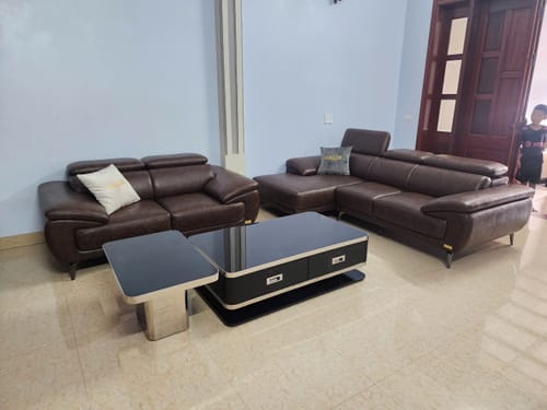 Customer photo review of Sofa văng da sang trọng PERRY 3 chỗ tựa gật gù