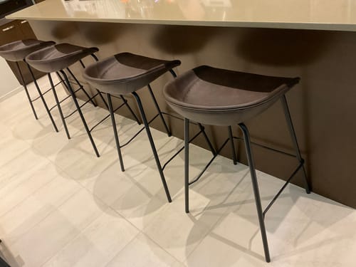 Customer photo review of Zac Leatherette Kitchen Bar Stool in Pecan