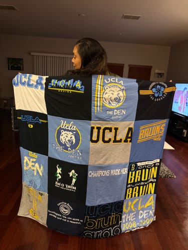 T-shirt quilt featuring ucla bruins by Nancijane from CA