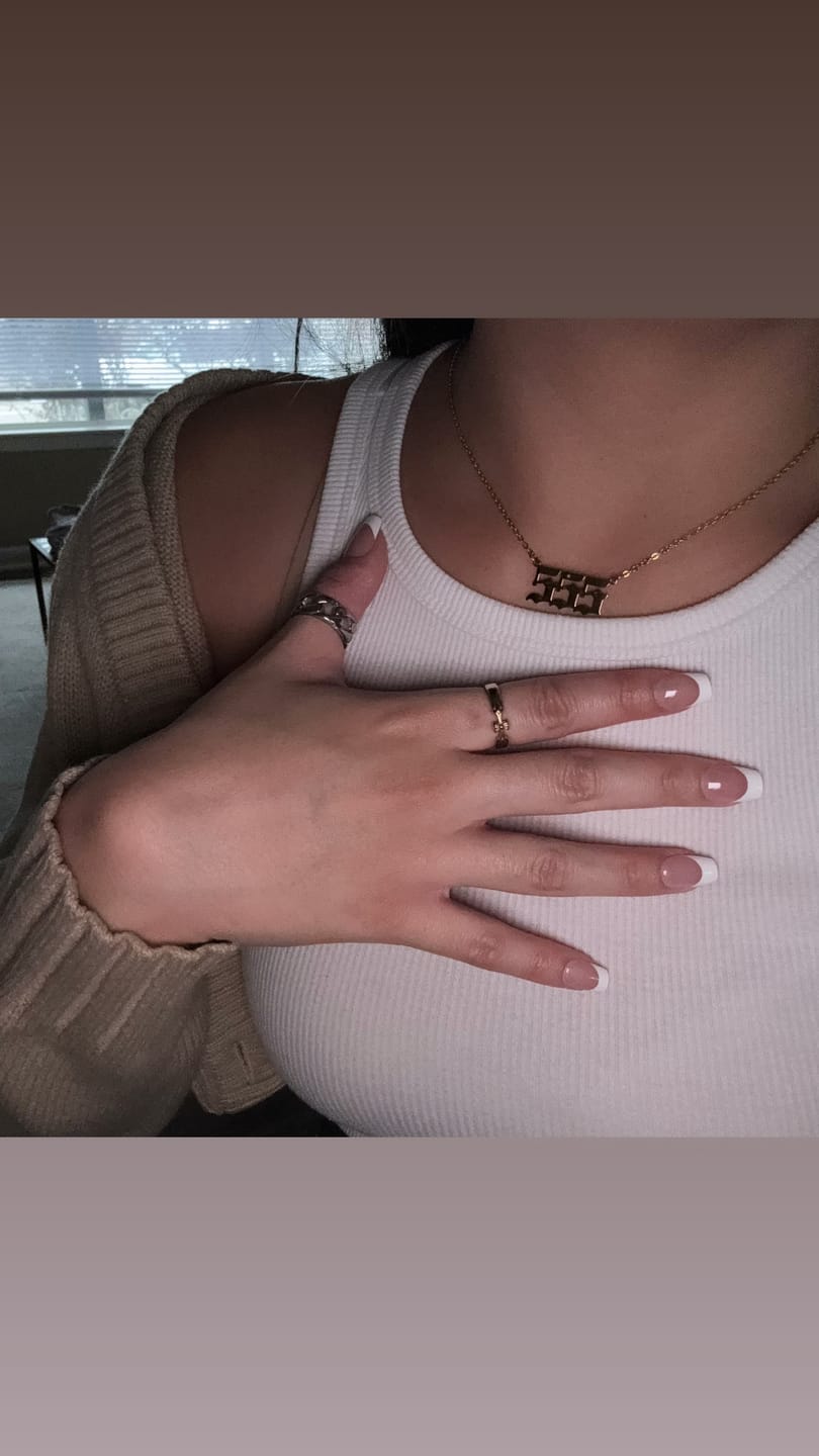 Customer photo review of Chrome Cross Ring Band