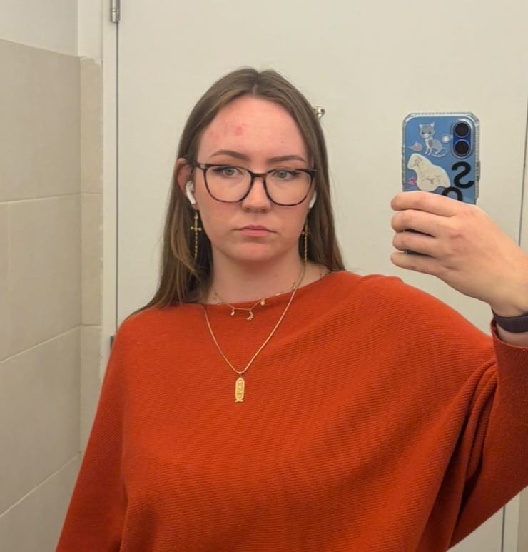Customer photo review of Wavy Sword Earrings