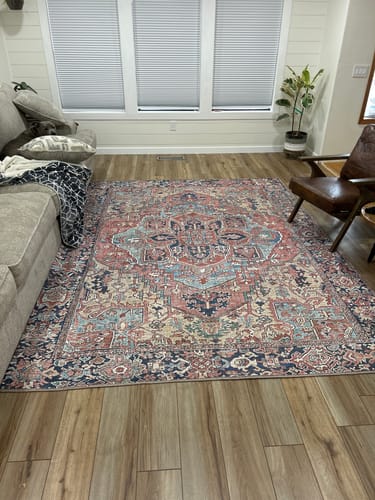 Customer photo review of Colette Machine Washable in Multicolor Rug