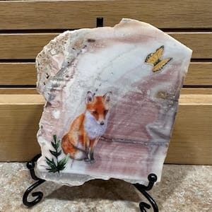 Customer photo review of Fox Decal Kiss-Cut Stickers, Laptop Vinyl Cute Waterproof for Water bottle Tumbler Car Bumper Aesthetic Label Wall