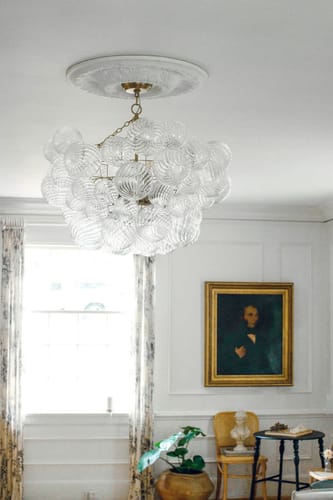 Customer photo review of Modern Decorative Swirled Glass Cluster Bubble Chandelier