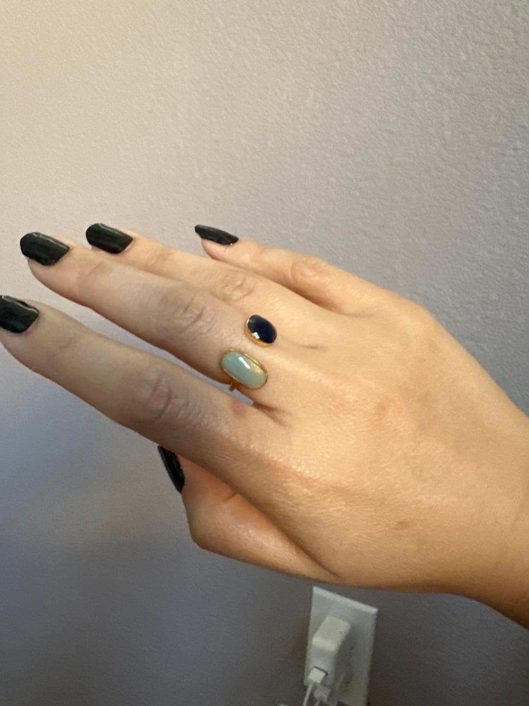 Customer photo review of Aquamarine Wrap Ring