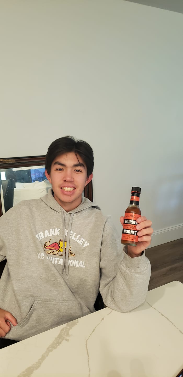 Customer photo review of Blood Orange Agave Hot Sauce